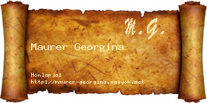 Maurer Georgina névjegykártya